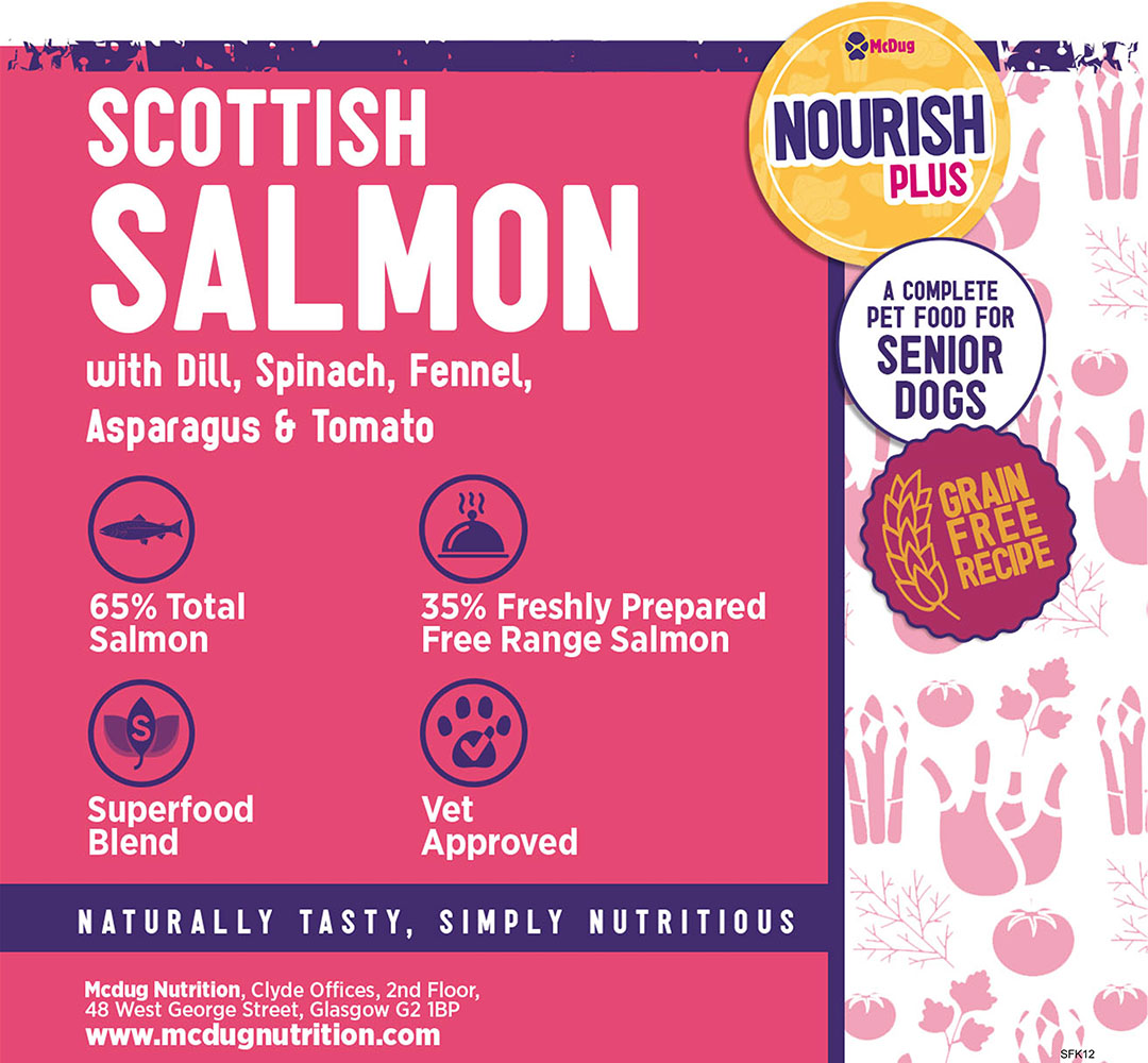 Nourish Plus Scottish  Salmon with Dill, Spinach, Fennel, Asparagus & Tomato (Senior)