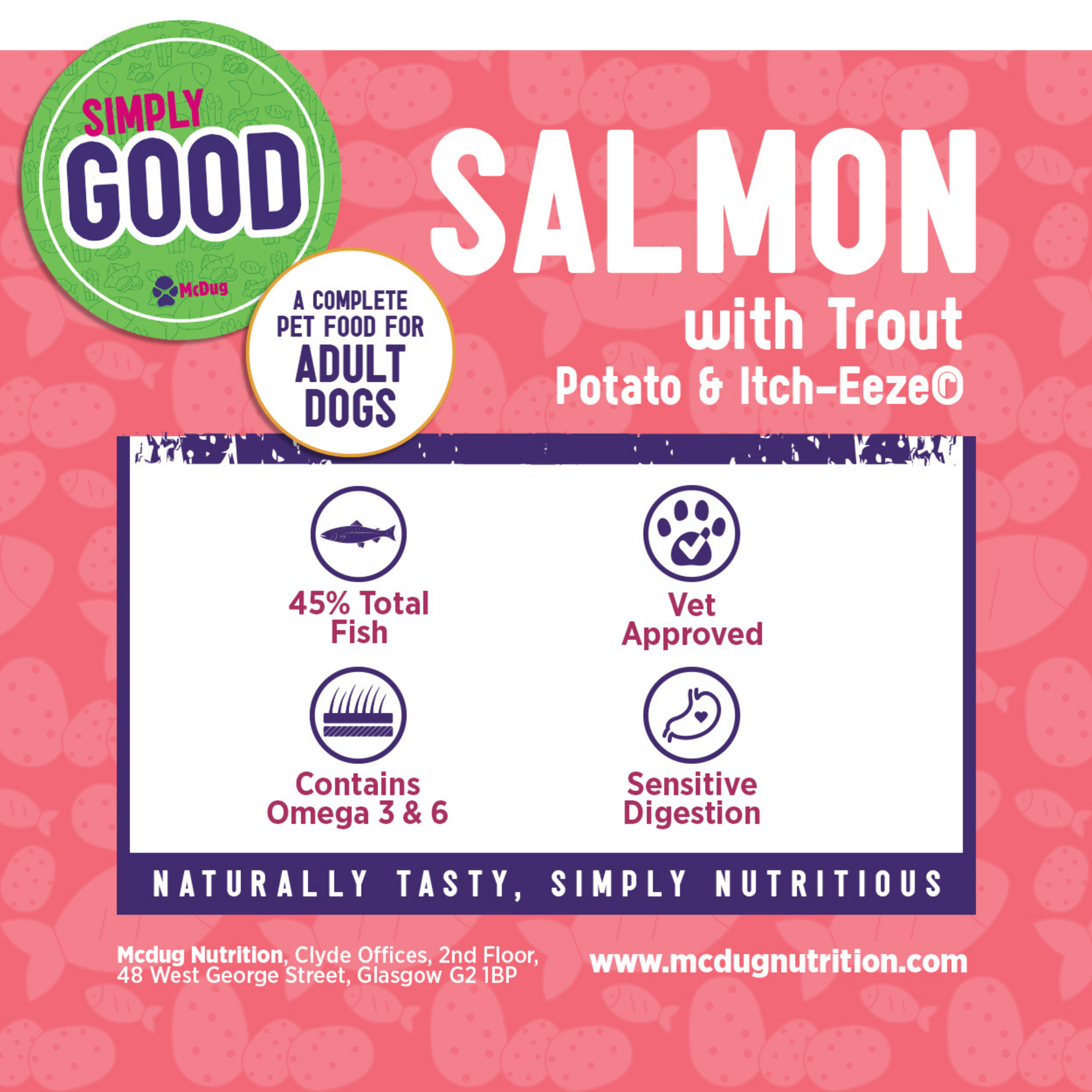 Simply Good Salmon with Trout, Potato & Itch-Eeze® (Adult Dog)