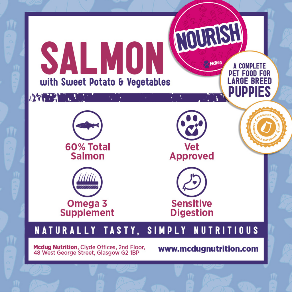 Salmon with Sweet Potato large breed puppy dog food 