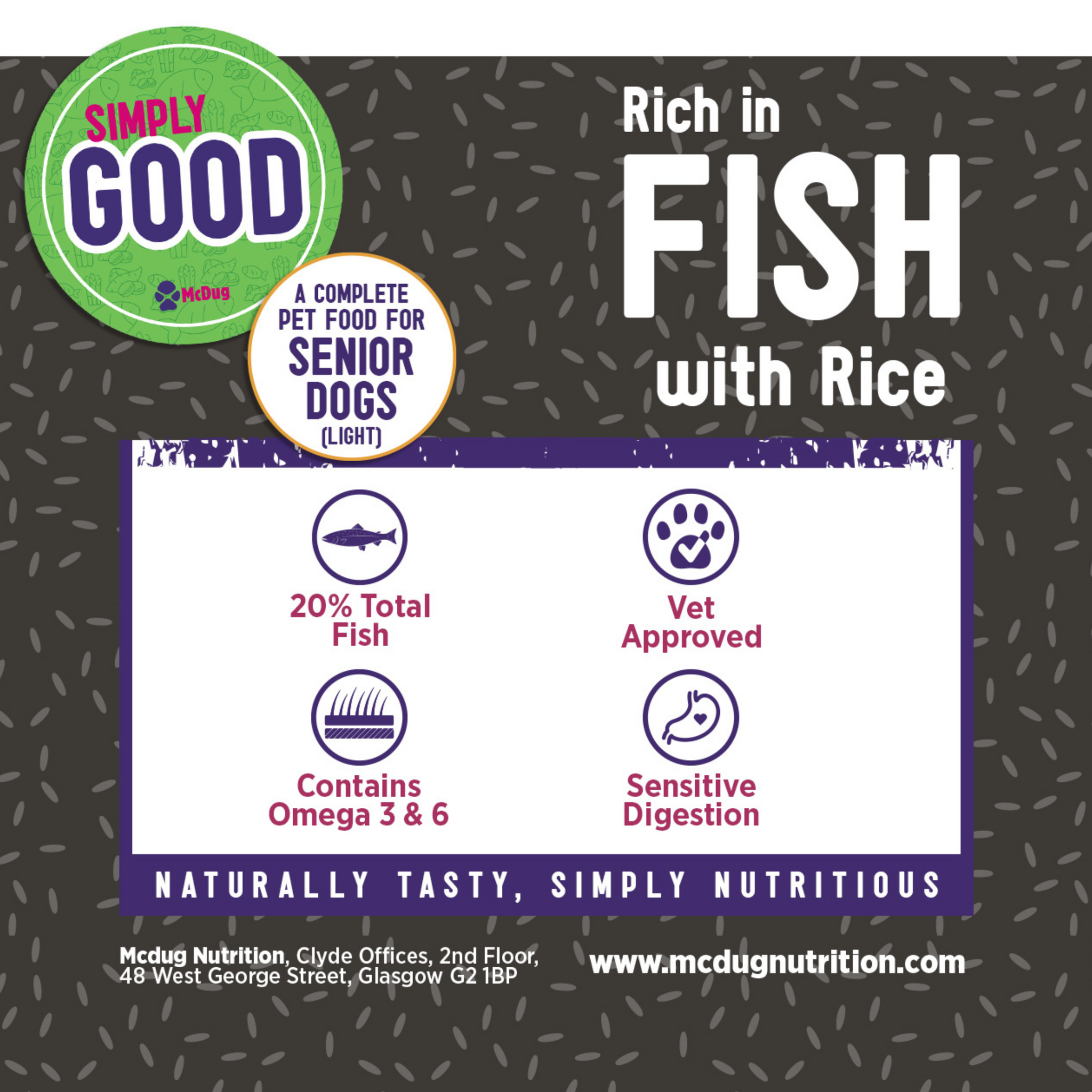 Simply Good Rich in Fish with Rice (Senior Dog / Adult Dog - Light)